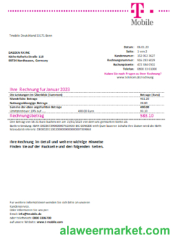 T-Mobile Deutschland Gmbh utility business bill, SCR